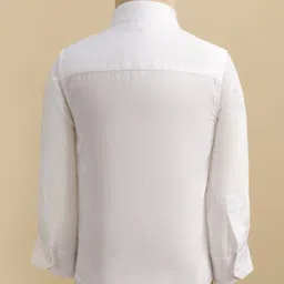 Robo Fry Cotton Woven Full Sleeves Solid 3 Piece Party Suit With Bow - Blue image 3