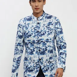 SHOWOFFFF Printed Mandarin Collar Long Sleeves Bandhgala Blazers image 3