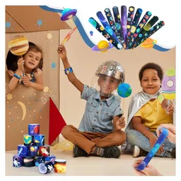 Birthday Popper Space Theme Slap Bracelets Bands- Set of 12 as Birthday Return Gifts image 5