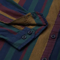 HERE&NOW Men Slim Fit Opaque Striped Casual Shirt image 3