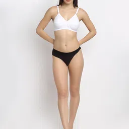 Friskers White & Beige Set of 2 Full Coverage Everyday Bra image 5