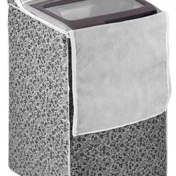 AMPEREUS Grey & Black printed Washing machine covers-image-7
