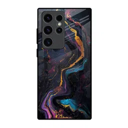 QRIOH Abstract Printed Lightweight Silicone Samsung Galaxy S23 Ultra 5G Glass Back Case-picture-18
