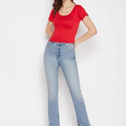 Clora Creation Women Solid Regular Fit Top image 2