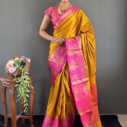 LeeliPeeri Designer Geometric Woven Design Zari Saree-picture-36