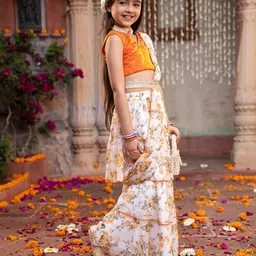 pspeaches Girls Embellished Ready to Wear Lehenga & Blouse With Dupatta image 5