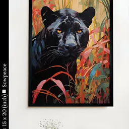 SOWPEACE Black & Pink 1 Piece Canvas Abstract Wall Photographs-picture-20