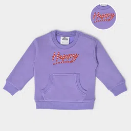 Mi Arcus  Cotton Full Sleeves Happy Text Embroidered Sweatshirt Purple-picture-26