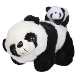 Tickles Mother Panda with Baby Soft Stuffed Plush Animal Toy for Kids Boys & Girls Birthday Gift (Color: Black Size: Length 26 cm)-picture-49