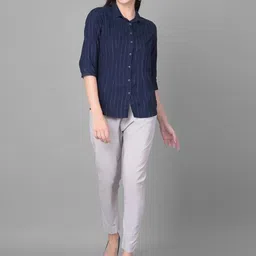 Comfort Lady Pack Of 2 Cotton Mid-Rise Cotton Trousers image 4