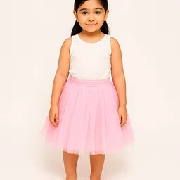 Tilism Woven Solid Tutu Skirt - Baby Pink image 4