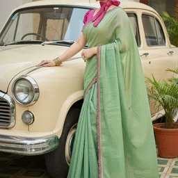 JANOI Silk Blend Designer Saree image 2