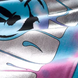 Pine Kids Disney Terry Knit Full Sleeves Tie & Dyed Hooded Sweatshirt With Mickey Mouse Graphics & Foil Print - Multicolour image 5