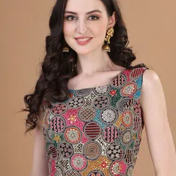 Kinjo Embroidered Saree Blouse image 2