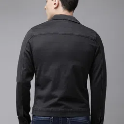 VAN HEUSEN DENIM LABS Men Solid Denim Jacket image 4