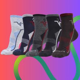 MJE Men Pack Of 5 Patterned Ankle Length Socks-image-22