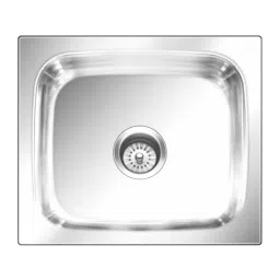 Nirali BG Kitchen Sink Popular Series Large (10 inch) 610x460 mm (24x18 inch) Glossy Finish Stainless Steel, Grace Plain-picture-20