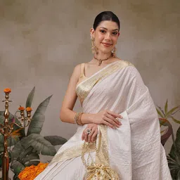 Silk Land Woven Design Zari Saree-image-9