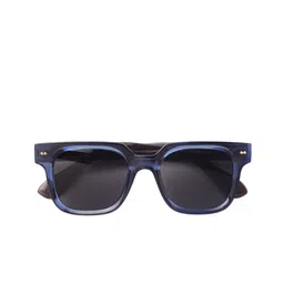 Vojos Unisex Mandala Pv5 Grey Lens & Blue Square Sunglasses With UV Protected Lens image 3