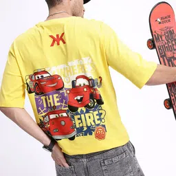 Kook N Keech Disney Men Cars Printed Pure Cotton Oversized T-shirt-picture-44