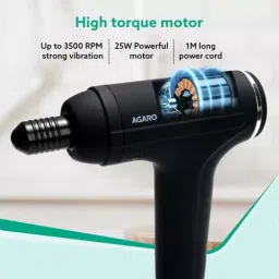 Agaro Galaxy Gun Massager 3500 strokes per minute 6 Speed Modes Rechargeable, 34024 image 3