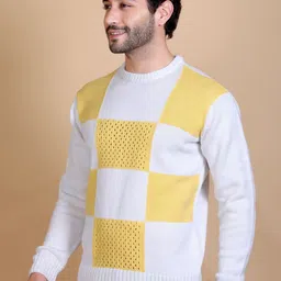 Dzant Men Colourblocked Woollen Pullover image 4