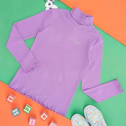 Pantaloons Junior Full Sleeves Dragonfly Stone Embellished Top - Lavender-picture-13