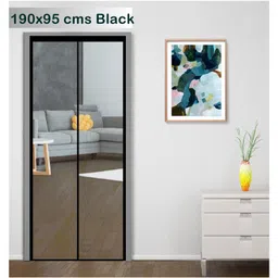 classic mosquito nets Classic Mosquito Net Magnetic Screen Fiberglass Mesh Curtain Patio Door With Full Frame Hook & Loop 190 x B 95 cm - Black-picture-26