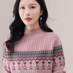 StyleCast Men Ethnic Motifs Printed High Neck Long Sleeves Pullover image 3