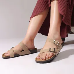 DressBerry Women Open Toe Flats with Buckles image 3