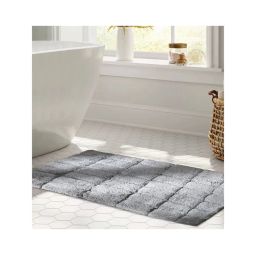Maspar Cotton Anti-Skid Quick Dry Water Absorbent Soft Bath Mat Grey-picture-2