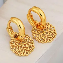 SHREE KRISHNA SHOPPING Unisex Gold-Plated Brass Earrings-picture-42