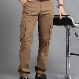 The Roadster Lifestyle Co Men Mid-Rise Cargos Trousers image 3