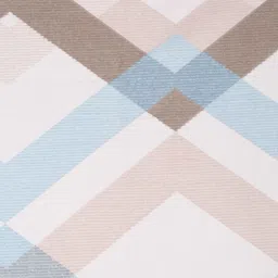 KLOTTHE Pink & Blue Geometric Printed 300 TC Fitted Single Bedsheet - 2.25 m x 1.50 m image 4