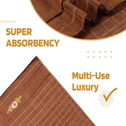 Kuber Industries Brown Striped 250 GSM Bath Towel image 4
