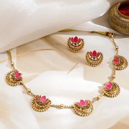 Rubans 22K Gold-Plated Beaded Jewellery Set-image-98