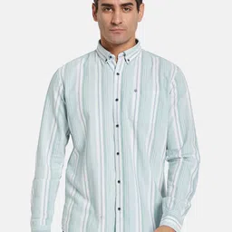 METTLE Men Multi Stripes Striped Casual Shirt-image-52