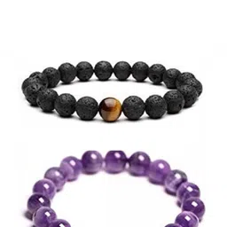 Bilqis Set Of 2 Artificial Beaded Elasticated Bracelet-image-22