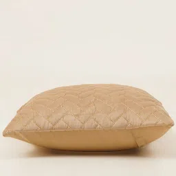 HOME 360 Beige 2 Pcs Of Geometric Velvet Square Cushion Covers image 5