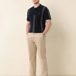 U.S. Polo Assn. Men Striped Polo Collar Pockets Slim Fit T-shirt image 4