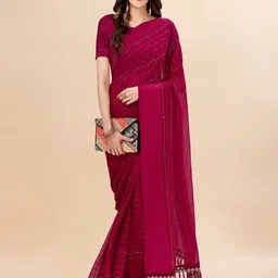 TASRIKA Beads and Stones Pure Georgette Saree-image-2