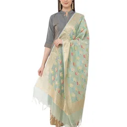 A R SILK DUPATTA HUB Embroidered Dupatta with Zari-picture-12