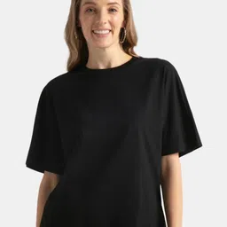 Jockey Women Super Combed Cotton Rich Oversized T-Shirt With Dolman Sleeve Styling - WZ02-image-63