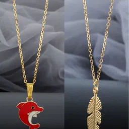 SZN Set Of 2 Stainless Steel Gold-Plated Necklace-picture-11