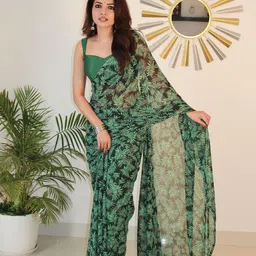 sanjana  silk SANJANA SILK Pure Georgette Bagh Saree-picture-39