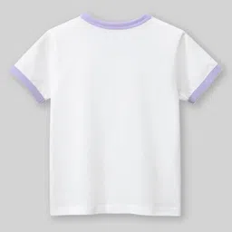 INCLUD Girls Typography Printed Drop-Shoulder Sleeves Applique T-shirt image 5