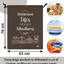 Myntra Elegant Homes Brown 3 Pieces Printed Multi-Utility Organisers image 4