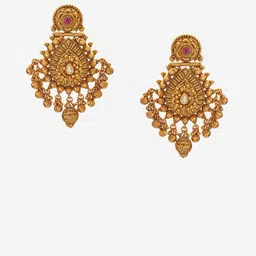 Kushal's Fashion Jewellery Teardrop Shaped Drop Earrings image 4