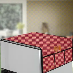 The Furnishing Tree Red Printed Air Conditioner Cover-picture-40