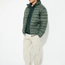 max Men Mock Collar Solid Puffer Jacket-picture-11